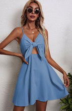 Load image into Gallery viewer, V-neck front bow dress
