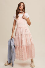 Load image into Gallery viewer, Laced and Tiered Romantic Overall Maxi Dress
