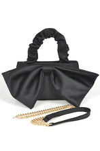 Load image into Gallery viewer, Crinkle Handle Large Bow Tie Clutch Bag
