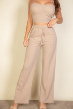 Load image into Gallery viewer, Bustier Cami Top &amp; Slant Straight Pants
