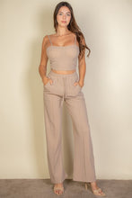 Load image into Gallery viewer, Bustier Cami Top &amp; Slant Straight Pants
