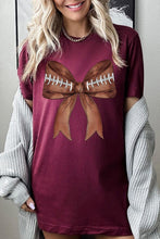 Load image into Gallery viewer, Coquette Football Bow Graphic T Shirts
