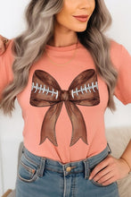 Load image into Gallery viewer, Coquette Football Bow Graphic T Shirts
