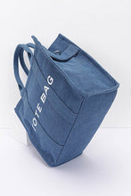 Load image into Gallery viewer, Denim Convertible Small Tote Bag
