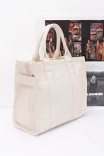 Load image into Gallery viewer, Cotton Canvas Convertible Small Tote Bag
