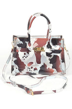 Load image into Gallery viewer, Cleared Cow Print Convertible Bag
