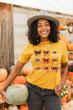 Load image into Gallery viewer, Fall Autumn Colored Bows Stack Graphic Tee
