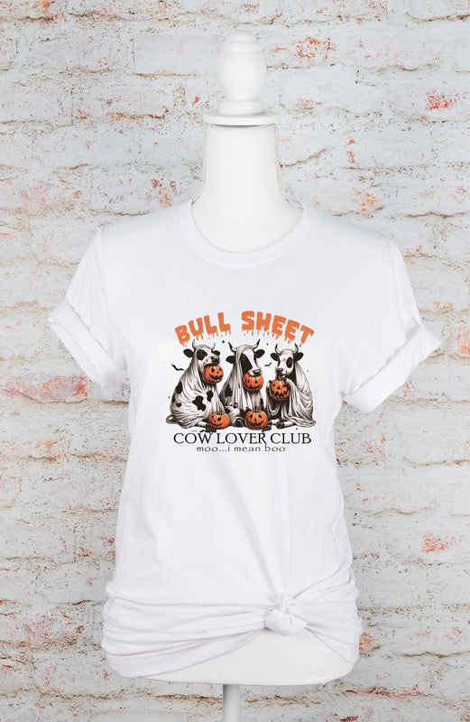 Bull Sheet Cow Lover Club Graphic Tee, T Shirt