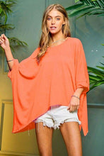 Load image into Gallery viewer, Solid Round Neck Loose Fit Kimono Sleeve Sweater

