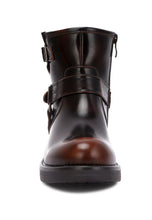 Load image into Gallery viewer, Allux Brushed Faux Leather Pin Buckle Boots
