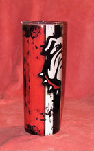Load image into Gallery viewer, Striped Georgia Bulldog Tumbler
