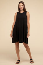 Load image into Gallery viewer, Sleeveless Flared Dress with Side Pockets
