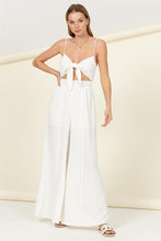 Load image into Gallery viewer, Remember Me Front Sash Cutout Jumpsuit
